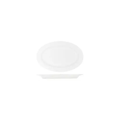 Tablekraft Core White Platter Oval Rim Shape 200x140x20mm (Box of 6) - 91030