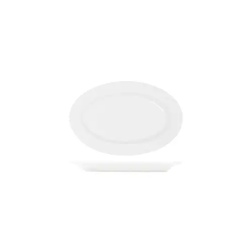 Tablekraft Core White Platter Oval Rim Shape 260x170x24mm (Box of 6) - 91032