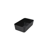 Ryner Melamine Serving Bowls Deep Dish - Straight Sided 250x150x65mm Black (Box of 3) - 91078-BK