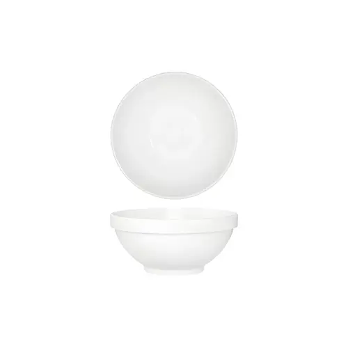 Tablekraft Core White Round Bowl Footed 200x90mm Stack Rim (Box of 3) - 91082