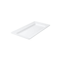 Ryner Melamine Serving Platters Rectangular Platter 360x205mm White Wide Rim - 91314-W