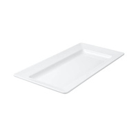 Ryner Melamine Serving Platters Rectangular Platter 500x270mm White Wide Rim - 91320-W