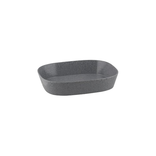 Ryner Melamine Rectangular Dish 1/2 Size, 65mm Deep - Stone Grey (Box of 3) - 916622-GY