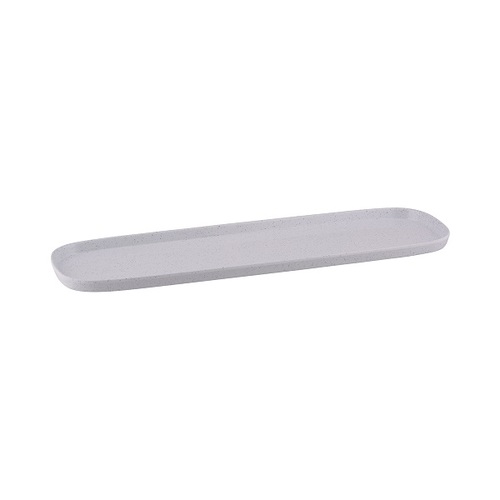 Ryner Melamine Rectangular Dish 2/4 Size, 20mm Deep - Stone White (Box of 6) - 916681-W