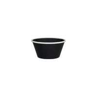 Ryner Melamine Evoke Round Bowl Black With White Rim 125x65mm / 475ml - Box of 12 - 91671-WB