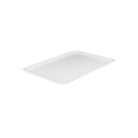 Ryner Melamine Serving Platters Rectangular Coupe Platter 395x285mm White  - 91740-W