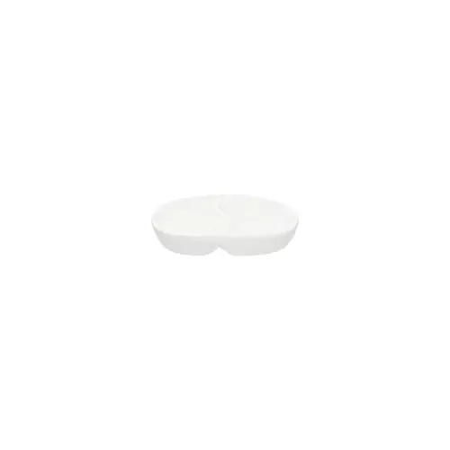 Tablekraft Core White Divided Sauce Dish Oval 110x70x20mm (Box of 12) - 92032