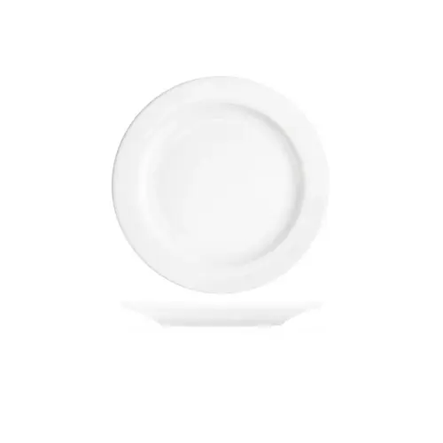 Tablekraft Core White Banquet Round Plate 230x20mm (Box of 6) - 93011