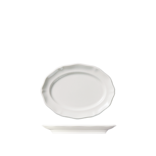 Luzerne Astoria White Oval Plate 215x200mm (Box of 6) - 94321