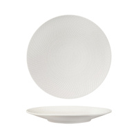 Luzerne Zen Round Coupe Plate White Swirl 275mm - Box of 4 - 94911-W