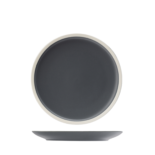 Utopia Forma Round Plate 210mm Charcoal (Box of 6) - 954008