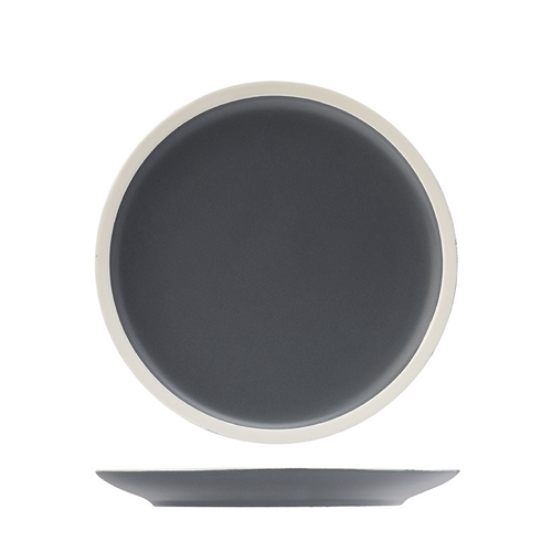 Utopia Forma Round Plate 240mm Charcoal (Box of 6) - 954009