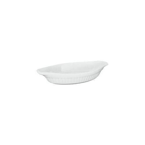 Trenton Basics Oval AU Gratin Ribbed White - 230mm/225ml (Box of 12) - 970132