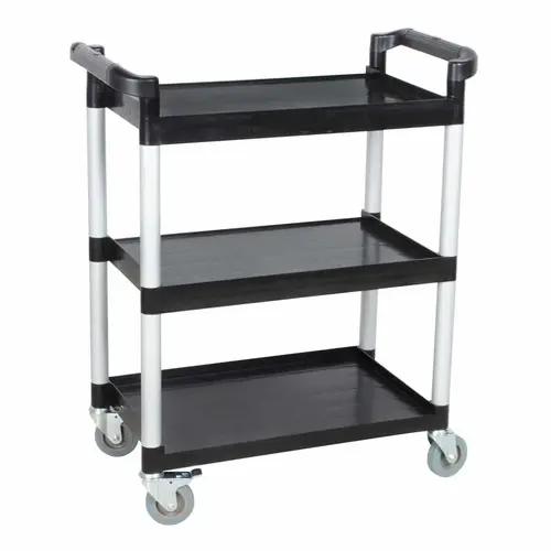 Ken Hands Classik Chef 3 Tier Trolley Small 810 x 410 x 910mm High Black - 97183