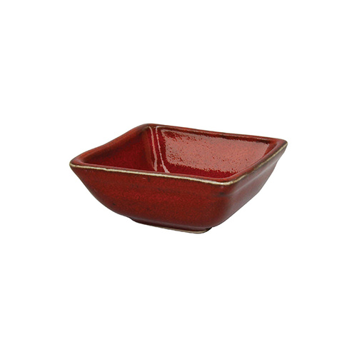 Tablekraft Artistica Square Sauce Dish 80x80x35mm/ 70ml Reactive Red (Box of 6) - 98207