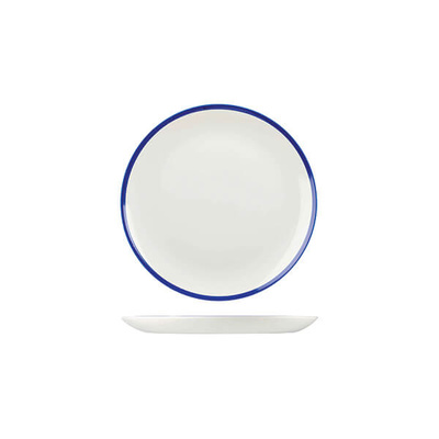 Churchill Retro Blue Round Coupe Plate 165mm - Box of 12 - 9955116