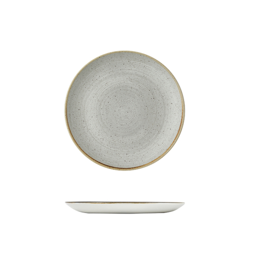 Stonecast Raw Grey Round Coupe Plate 260mm (Box of 12) - 9977126-GY