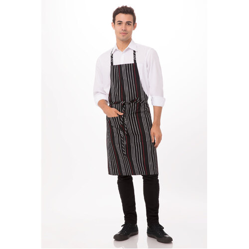 Chef Works Striped Bib Apron - A550 - A550