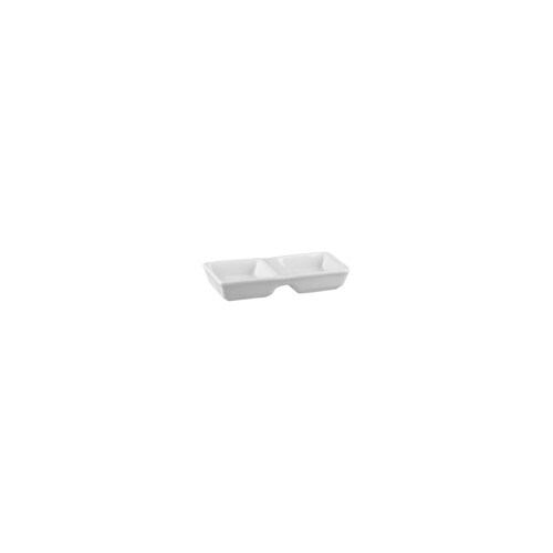 AFC Bistro Divided Condiment Dish 128x58x22mm/ 33ml (Box of 96) - B0013