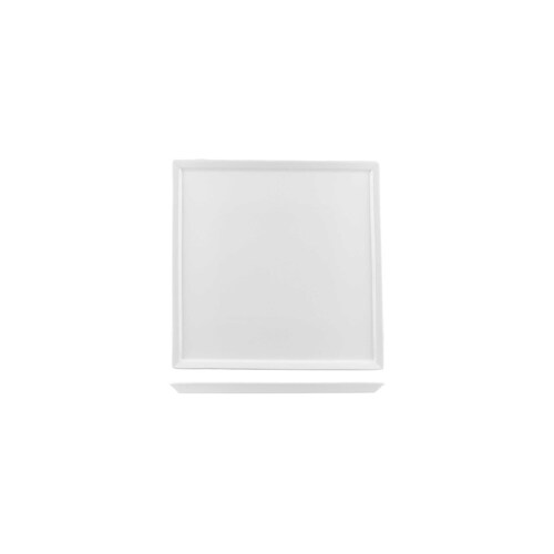 AFC Bistro Flat Square Narrow Rim Plate 255mm (Box of 12) - B1101