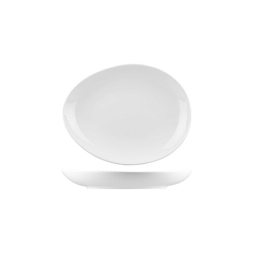 AFC Bistro Egg Shape Plate 339x271mm (Box of 36) - B4130