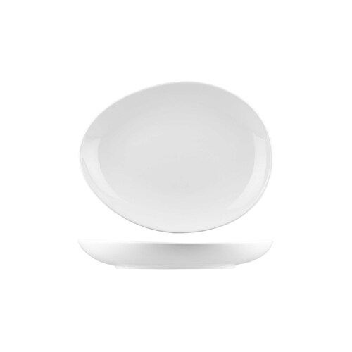 AFC Bistro Egg Shape Plate 390x315mm (Box of 6) - B4150