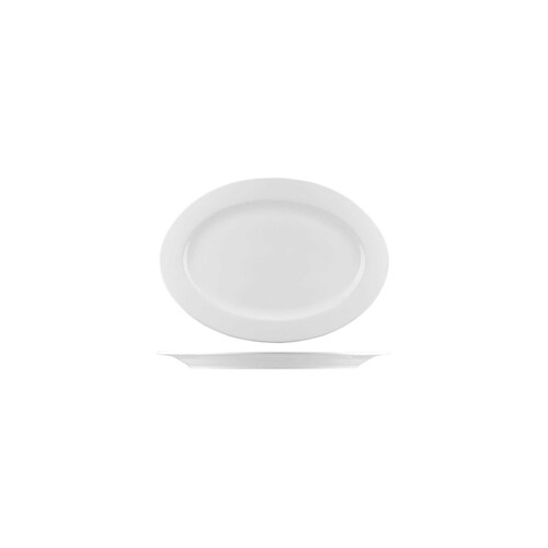 AFC Bistro Cafe & Tableware Oval Plate Wide Rim 210x150 (Box of 36) - B4802