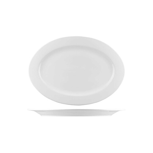 AFC Bistro Oval Plate 350x250mm (Box of 12) - B4861