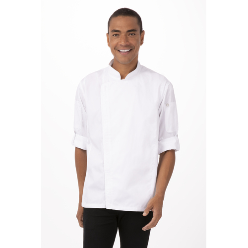 Hartford Chef Jacket - White - BCLZ008-WHT-XS - BCLZ008-WHT-XS