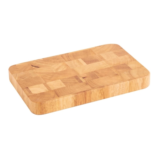 Vogue Rectangular Wooden Chopping Board Small 230x150x25mm - C461