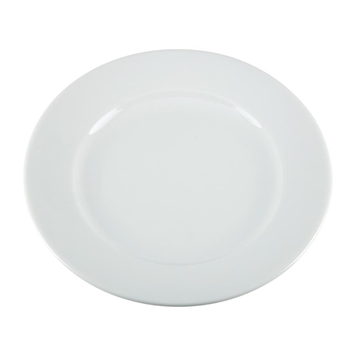 Olympia Whiteware Wide Rimmed Plate 200mm (Box of 12) - CB479