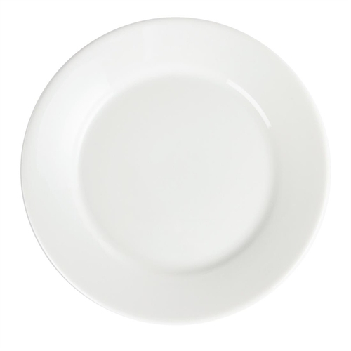 Olympia Whiteware Wide Rimmed Plate 230mm (Box of 12) - CB480