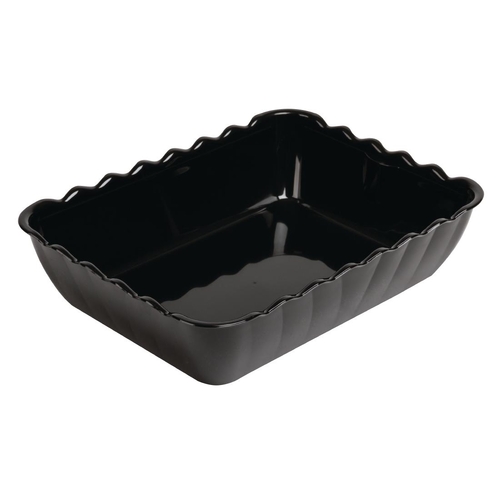 Olympia Kristallon Large Salad Crock 335x255x85mm/ 4.25L Black  - CB749