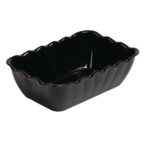 Olympia Kristallon Salad Crock 260x175x85mm/ 2L Black  - CB753