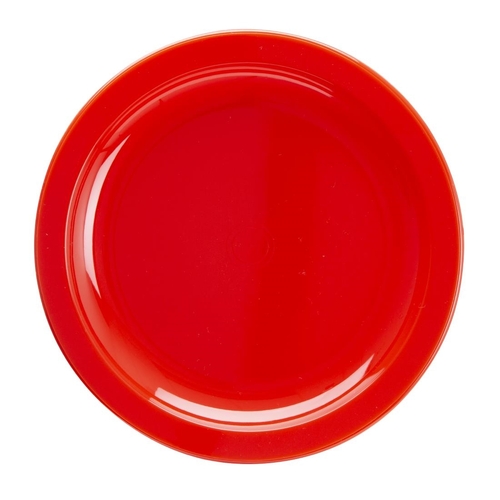 Olympia Kristallon Polycarbonate Plates 172mm Red (Box of 12) - CB766