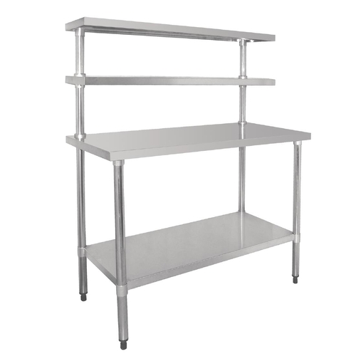 Vogue Table with Gantry Shelf 1500x1800x600mm - CC360