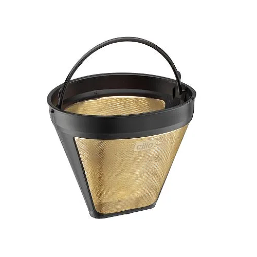 Cilio Gold Coffee Filter 24carat Gold Plated Suitable for Filter Size 4 12.5x9cm - CIL-116007