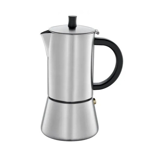 Cilio Figaro Espresso Maker Stainless Steel Satin Finish - 4 Cups - CIL-342888