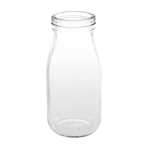 Olympia Glass Milk Bottle 200ml (Box of 12) - CL141