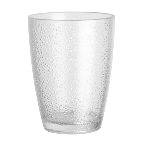 Olympia Kristallon Polycarbonate Pebbled Tumbler 275ml Clear (Box of 6) - DC928