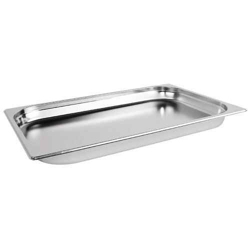 Vogue Stainless Steel 1/1 Gastronorm Tray 40mm 5.8Ltr - DN708