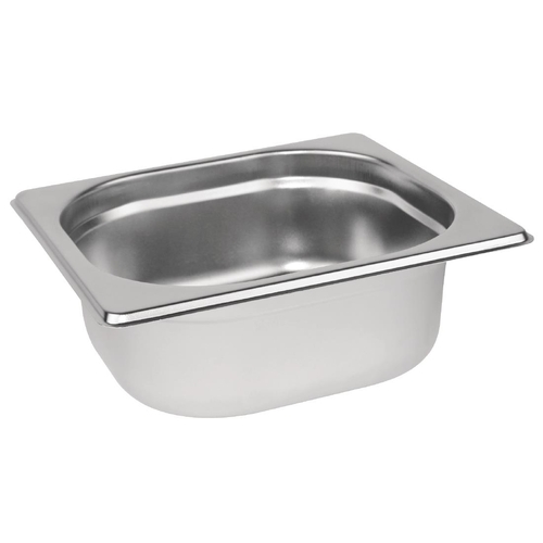 Vogue Stainless Steel 1/6 Gastronorm Tray 65mm 1Ltr - DN727