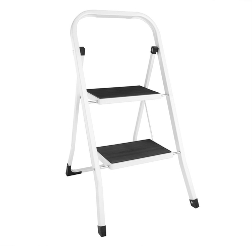 Vogue 2 Tread Folding Step Stool White 900x470x30mm - F018