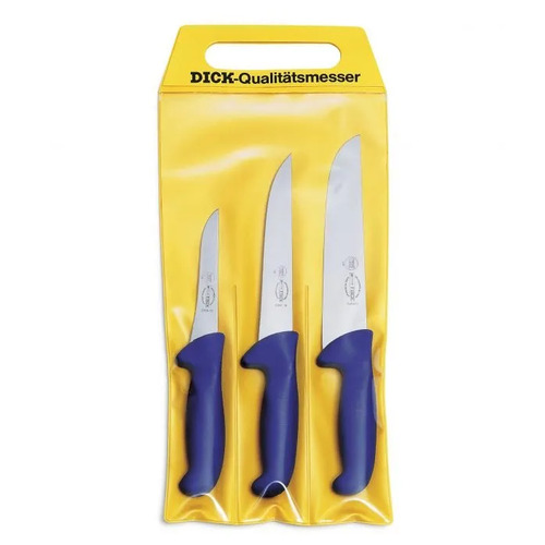 F.Dick ErgoGrip Knife Set, 3pcs, Blue FD-82553-00-0 - FD-82553-00-0