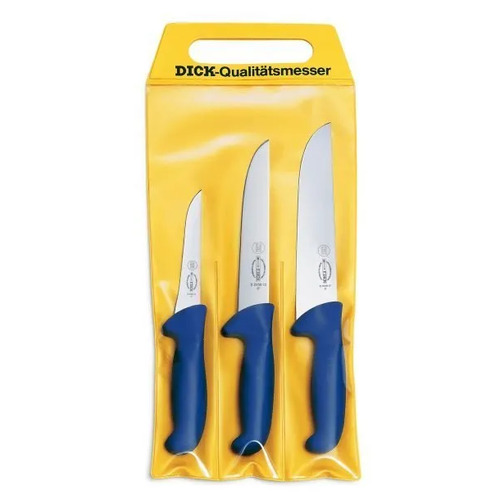 F.Dick ErgoGrip Knife Set 3pcs Blue - FD-82559-00-0