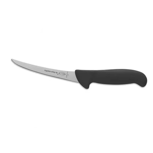 F.Dick ErgoGrip Boning Knife Curved Blade Stiff 150mm Black S-S/P - FD-82991-15-1-01