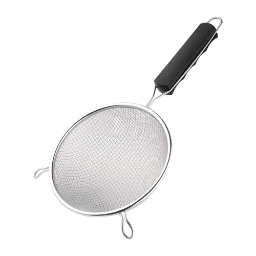 Vogue Double Mesh Sieve Black Handle 160mm - FE740