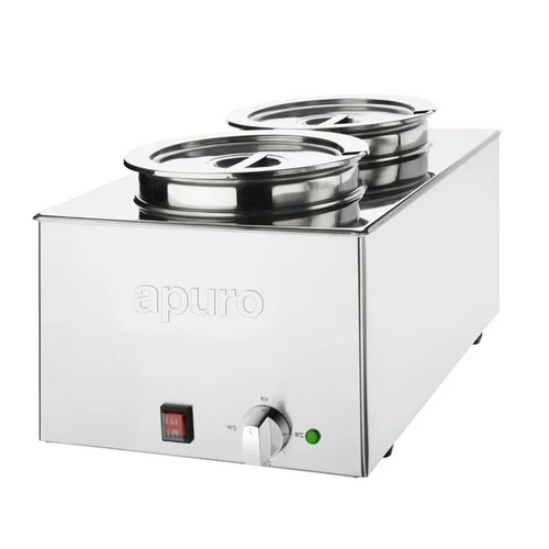 Apuro FT695-A Bain-Marie with Round Pots 2x 5.2Ltr - FT695-A