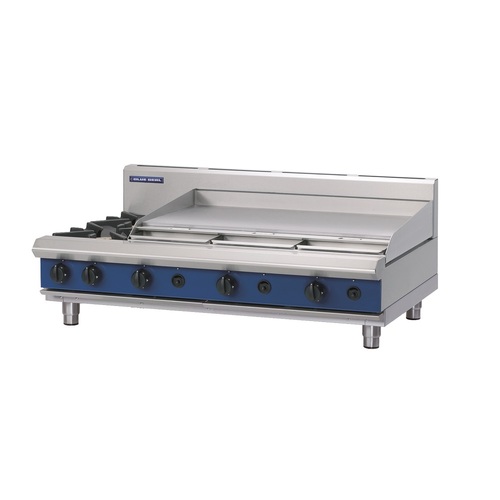 Blue Seal G518A-B - 2 Burner Gas Cooktop with 900mm Griddle - Bench Model  - G518A-B