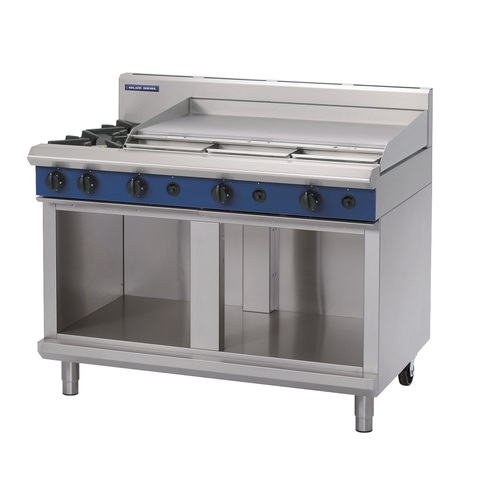 Blue Seal G518A-CB - 2 Burner Gas Cooktop with 900mm Griddle with Cabinet Base - G518A-CB